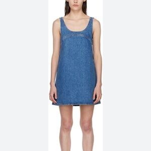 Frame micro flare denim dress size small